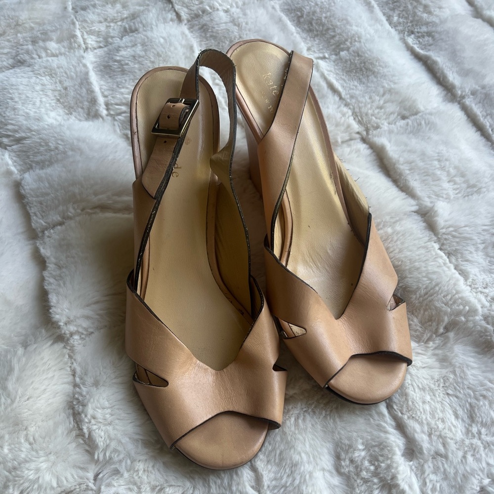 Elegant Tan Women's Slingback Shoes Kate Spade